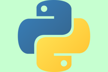 python logo with green background